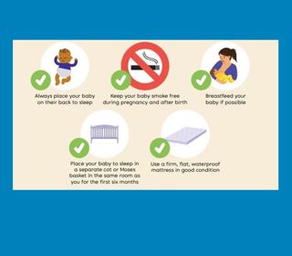 Safer Sleep For Babies graphic