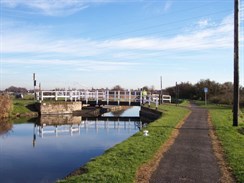 Decorative image of Holmes swing bridge, Melling