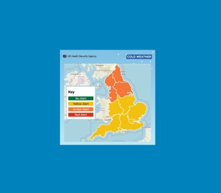 UKHSA Amber weather warning map