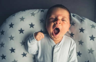 baby yawning