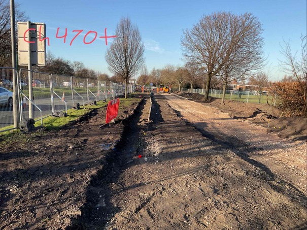 A picture of site progress in January 2025.