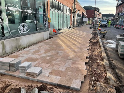 A progress picture of Market Street - January 2025