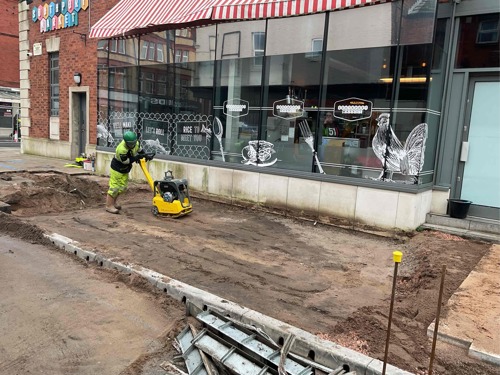 A progress picture of Market Street - January 2025