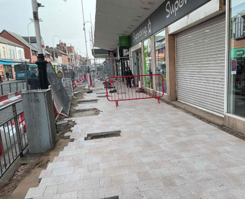 A progress picture of Eastbank Street - February 2025
